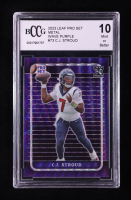CJ Stroud 2023 Leaf Pro Set Metal Wave Purple #73 RC #3/5 (BCCG 10) at PristineAuction.com