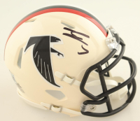 Bijan Robinson Signed Falcons Retro Alternate Speed Mini Helmet (Beckett) at PristineAuction.com