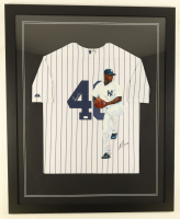 Mariano Rivera Signed Custom Framed Jersey Display with Artist Sketch (JSA) at PristineAuction.com
