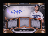 Cody Bellinger 2021 Topps Museum Collection Signature Swatches Triple Relic Autographs Copper #SPTRACB #20/25 at PristineAuction.com