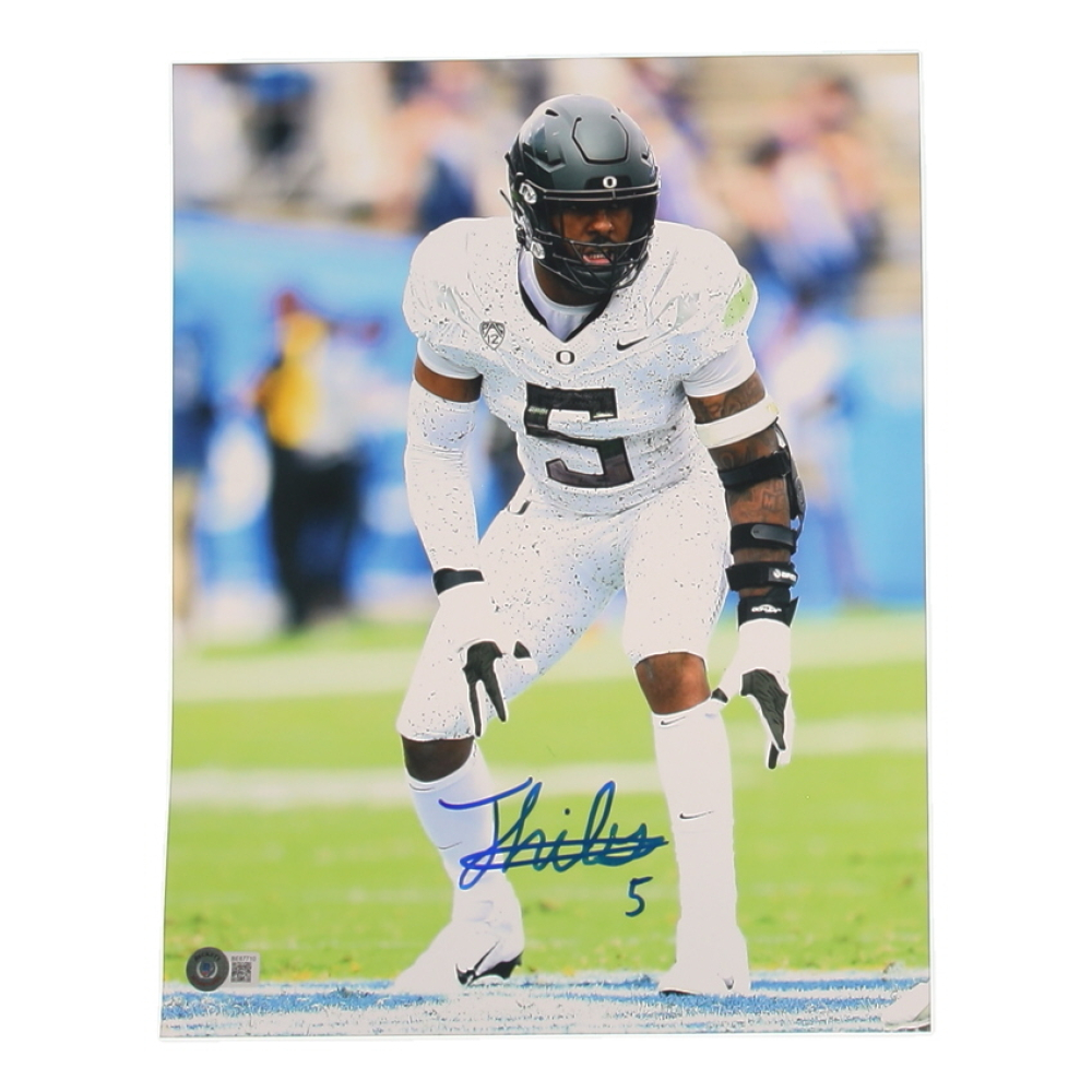 Kayvon Thibodeaux Signed Oregon Ducks 11x14 Photo (Beckett) at PristineAuction.com
