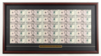 2021 U.S. $5 Dollar Bill Custom Framed Uncut Sheet Of (25) Bills at PristineAuction.com
