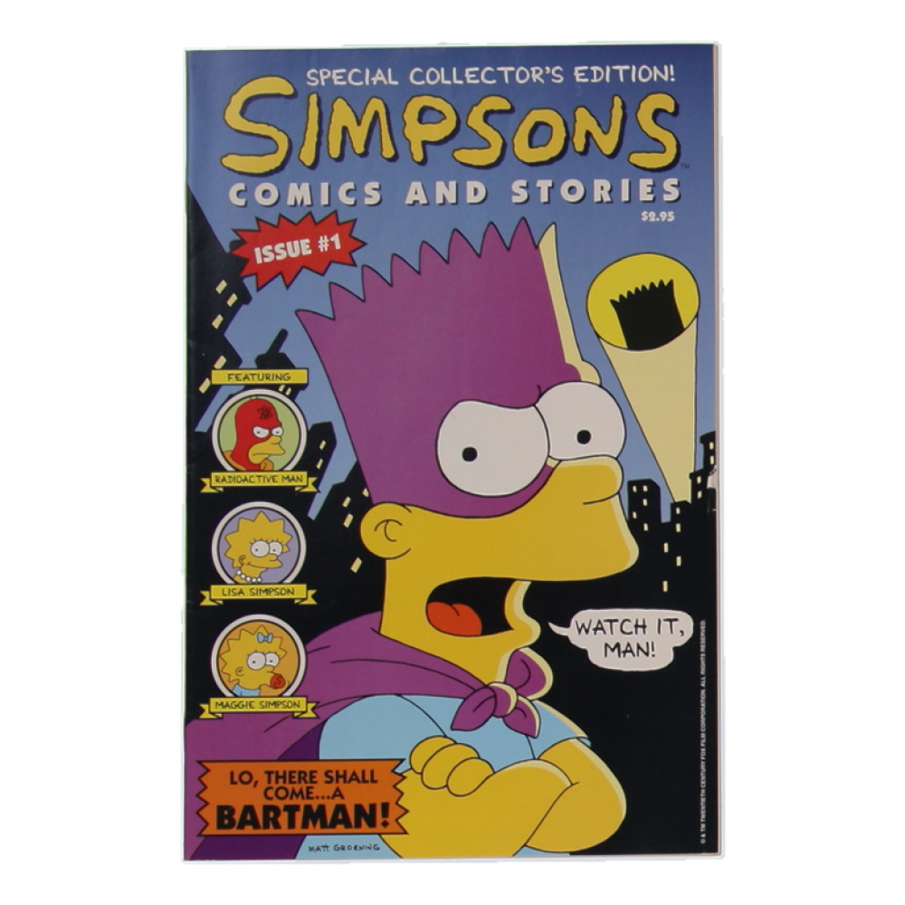 1993 "Simpsons Comics And Stories" Issue #1 Welsh Publishing Group Comic Book at PristineAuction.com