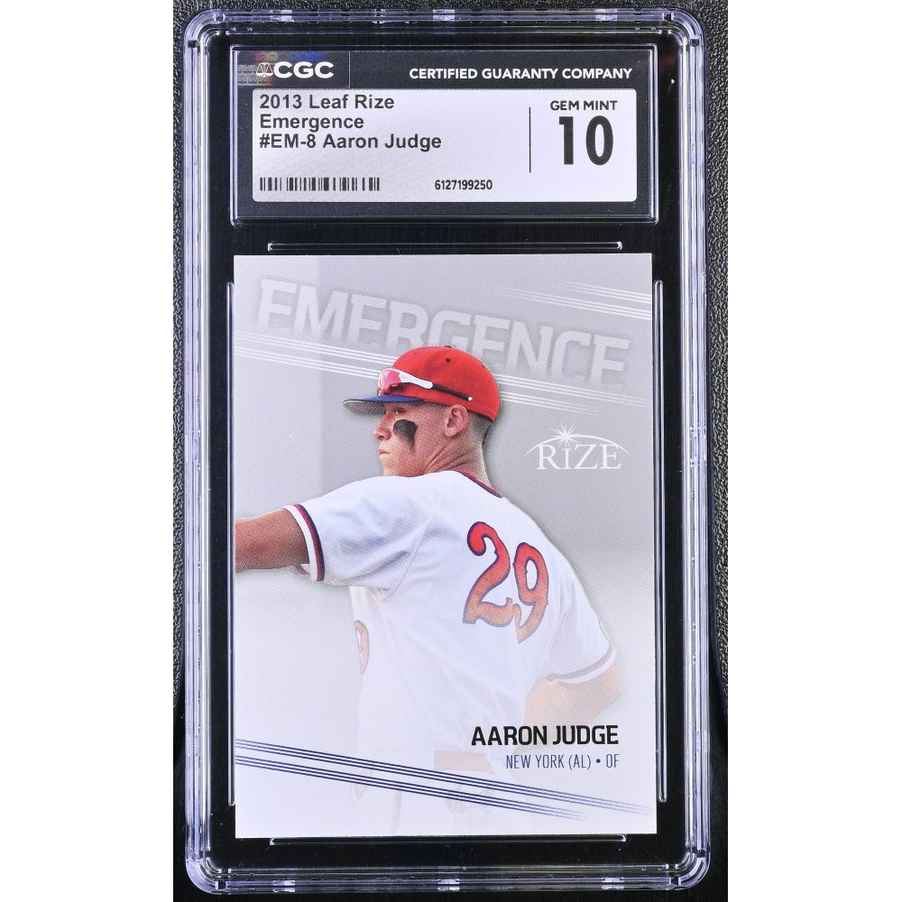 Aaron Judge 2013 Leaf Rize Emergence #EM8 RC (CGC 10) at PristineAuction.com