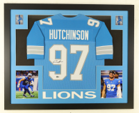 Aidan Hutchinson Signed Custom Framed Jersey Display (Beckett) at PristineAuction.com