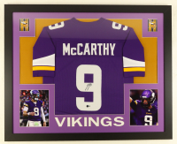 J.J. McCarthy Signed Custom Framed Jersey Display (Beckett) at PristineAuction.com