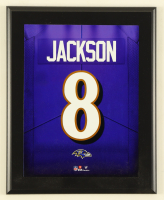 Lamar Jackson Ravens Custom Framed Print Display at PristineAuction.com