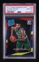 Jayson Tatum 2017-18 Donruss Optic Mega Box Rated Rookie Red Yellow #198 RR RC (PSA 10) at PristineAuction.com