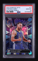 Stephen Curry 2024-25 Donruss Optic My House Purple #17 (PSA 10) at PristineAuction.com