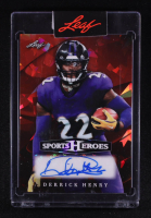 Derrick Henry 2026 Leaf Sports Heroes Autographs Crystal Red #BADH2 #1/1 at PristineAuction.com