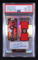 Chris Olave 2022 Panini Legacy Futures Dual Patch Autographs #10 RC #127/199 (PSA 8 | Autograph Graded Authentic) at PristineAuction.com