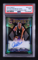 Victor Wembanyama 2023-24 Finest Flashback Autographs Black Refractors #FLAVW RC #17/25 (PSA 9) at PristineAuction.com
