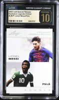 Lionel Messi / Pele 2022 Leaf Special Release Exclusive Legends Edition #LM-P (CGC 10 | Black Label) at PristineAuction.com