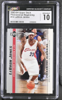 LeBron James 2003-04 Upper Deck Phenomenal Beginning #14 RC (CGC 10) at PristineAuction.com