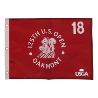 Min Woo Lee Signed 2025 US Open Golf Flag (PSA) at PristineAuction.com