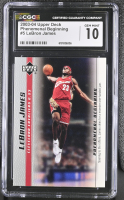 LeBron James 2003-04 Upper Deck Phenomenal Beginning #5 RC (CGC 10) at PristineAuction.com