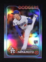 Yoshinobu Yamamoto 2024 Topps Chrome Refractors #18 RC at PristineAuction.com