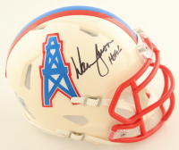 Warren Moon Signed Oilers/Titans Retro Alternate Speed Mini Helmet Inscribed "HOF 06" (Beckett) at PristineAuction.com