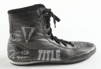 Julio Cesar Chavez Signed Title Silver Edition Boxing Boot (PSA) at PristineAuction.com