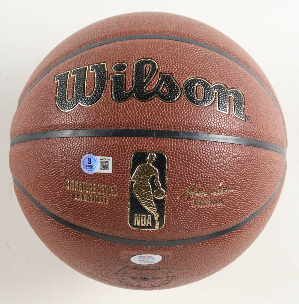 Magic Johnson & Larry Bird Signed NBA Finals Trophy Special Edition Basketball with Display Case (PSA & Beckett) at PristineAuction.com Magic Johnson & Larry Bird Signed NBA Finals Trophy Special Edition Basketball with Display Case (PSA & Beckett) at PristineAuction.com