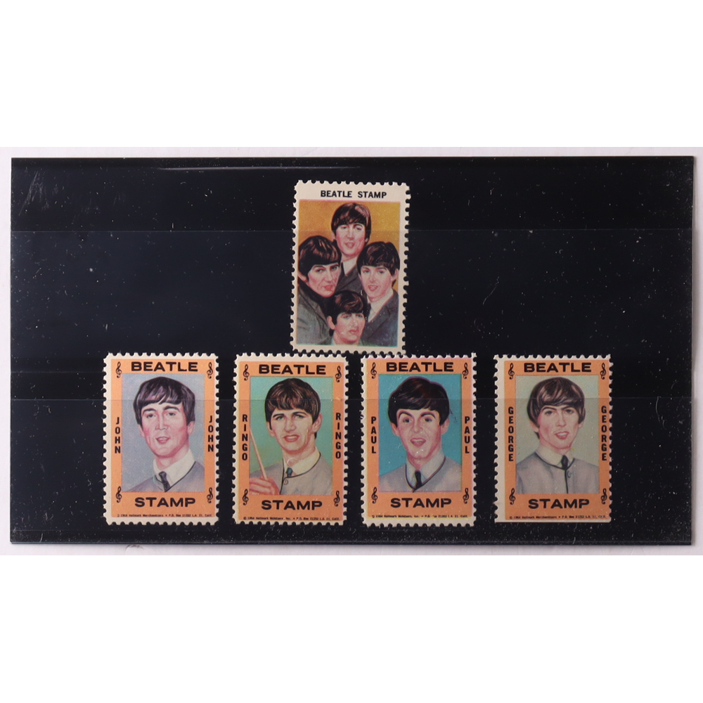 1964 "The Beatles" 5-Stamp Set at PristineAuction.com