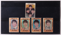 1964 "The Beatles" 5-Stamp Set at PristineAuction.com