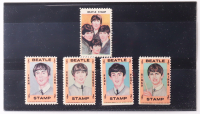 1964 "The Beatles" 5-Stamp Set at PristineAuction.com