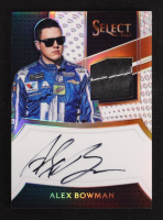 Alex Bowman 2017 Select Signature Swatches Prizms White #1 #14/49 at PristineAuction.com