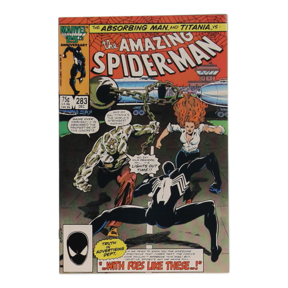 1986 "The Amazing Spider-Man" Issue #283 Marvel Comic Book at PristineAuction.com