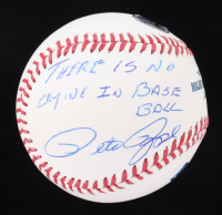 Pete Rose Signed OML Baseball Inscribed "There is No Crying in Baseball" (Beckett) at PristineAuction.com