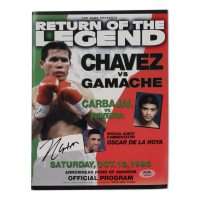 Julio Cesar Chavez Signed 1996 Boxing Match Program Magazine (PSA) at PristineAuction.com