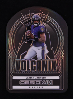 Lamar Jackson 2022 Panini Obsidian Volcanix Electric Etch Orange #1 #36/50 at PristineAuction.com