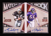 Bo Jackson / Lawrence Taylor 2025 Leaf History Book Sports Edition Chapter 2 Match Book Silver Pattern #MB2 #3/3 at PristineAuction.com