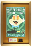 Disneyland "Mr. Toad's Wild Ride" Fantasyland Custom Framed Poster Print Display with Ride Cart & Disneyland Ticket Book at PristineAuction.com