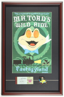 Disneyland "Mr. Toad's Wild Ride" Fantasyland Custom Framed Poster Print Display with Ride Pin & Disneyland Ticket Book at PristineAuction.com