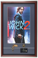"John Wick: Chapter 2" Custom Framed Print Display with Religious Marker, Marker Coin, & Hotel Key at PristineAuction.com