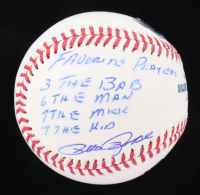 Pete Rose Signed OML Baseball Inscribed "Favorite Players 3 The Bab, 6 The Man, 7 The Mick, 9 The Kid" (Beckett) at PristineAuction.com