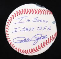 Pete Rose Signed OML Baseball Inscribed "I'm Sorry I Shot JFK" (Beckett) at PristineAuction.com