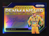 Kyle Busch 2019 Panini Prizm Patented Pennmanship Prizms Blue #8 #13/18 at PristineAuction.com