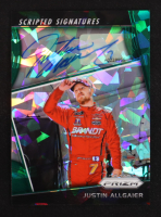 Justin Allgaier 2018 Panini Prizm Scripted Signatures Prizms Green #16 #40/99 at PristineAuction.com
