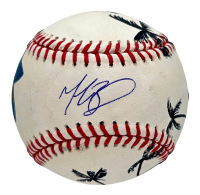 Mookie Betts Signed LE OML Baseball Custom Painted By Davide Salvadori (Fanatics & MLB) at PristineAuction.com