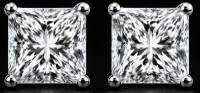 2.06 Carats Lab Grown Diamond Stud Earrings F, VVS2 | $3,700 Estimated Retail Value (UGL & IGI Certs) | Brand New at PristineAuction.com