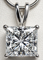 3.01 Carats Lab Grown Diamond Pendant G, VVS2 | $5,000 Estimated Retail Value (UGL & IGI Certs) | Princess Cut | Brand New at PristineAuction.com