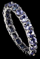 1.50 Carats Natural Tanzanite Eternity Ring | $1,700 Estimated Retail Value (UGL Cert) | Brand New at PristineAuction.com