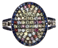 3.00 Carats Natural Multi-Colored Sapphire Ring | $1,400 Estimated Retail Value (UGL Cert) | Brand New at PristineAuction.com
