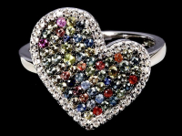 1.75 Carats Natural Multi-Colored Sapphire Ring | $1,500 Estimated Retail Value (UGL Cert) | Brand New at PristineAuction.com