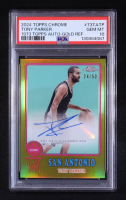 Tony Parker 2024-25 Topps Chrome '73 Topps Autographs Gold Refractors #73TATP #24/50 (PSA 10) at PristineAuction.com