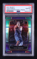 Luka Doncic 2021-22 Select Prizms Green White Purple #12 (PSA 10) at PristineAuction.com