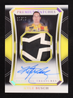 Kyle Busch 2021 Panini National Treasures Premium Patches Midnight Holo Silver #1 #10/15 at PristineAuction.com