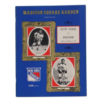 1971 Rangers vs Boston Bruins Game Program Magazine with Bobby Orr Cover at PristineAuction.com